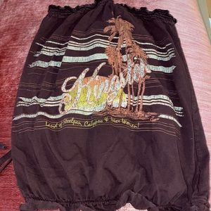 Vintage guess Calypso jeans tube halter top